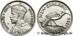 NOUVELLE-ZÉLANDE 6 Pence Georges V 1936 