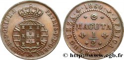 ANGOLA 1/2 Macuta Pierre V 1860 
