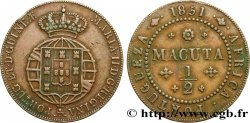ANGOLA 1/2 Macuta Marie II 1851 