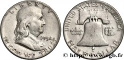 ESTADOS UNIDOS DE AMÉRICA 1/2 Dollar Benjamin Franklin 1954 Philadelphie