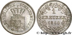 ALLEMAGNE - BAVIÈRE 1 Kreuzer armes couronnées de Bavière 1860 