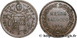 VATICAN AND PAPAL STATES 1/2 Baiocco Grégoire XVI an IX 1840 Rome