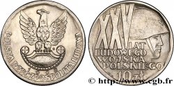 POLAND 10 Zlotych aigle / 25e anniversaire de la fondation de l’armée populaire 1968 Varsovie
