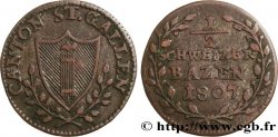SVIZZERA - CANTON SAN GALLO 1/2 Batzen - canton de Saint Gall 1807