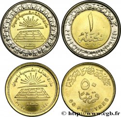 ÄGYPTEN Lot 50 Qirsh et 1 Pound (Livre) Parc Solaire d’Assouan AH 1440 2019 