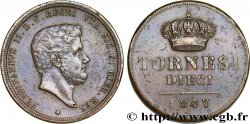 ITALIEN - KÖNIGREICH BEIDER SIZILIEN 10 Tornesi Ferdinand II 1847