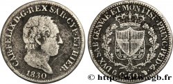 ITALY - KINGDOM OF SARDINIA 50 Centesimi Charles Félix 1830 Turin