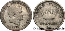ITALIE - ROYAUME D ITALIE - NAPOLÉON Ier 15 Soldi 1808 Milan - M
