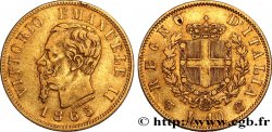 ITALIE 10 Lire Victor Emmanuel II 1865 Turin TTB