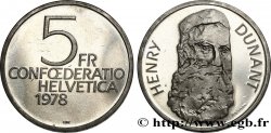 SWITZERLAND 5 Francs 150e anniversaire de la naissance de Henry Dunant, fondateur de la Croix Rouge 1978 Berne