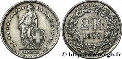 SUISSE 2 Francs Helvetia 1958 Berne