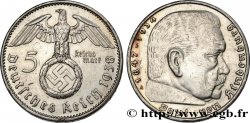 ALLEMAGNE 5 Reichsmark Maréchal Paul von Hindenburg 1938 Berlin