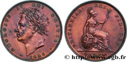 REINO UNIDO 1 Farthing Georges IIII tête laurée 1826  EBC