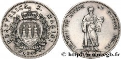 RÉPUBLIQUE DE SAINT- MARIN 5 Lire 1898 Rome TTB