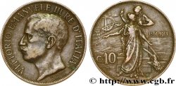 ITALIE 10 Centesimi Victor Emmanuel III - 50e anniversaire de l’Unité Italienne 1911 Rome