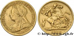 INVESTMENT GOLD 1/2 Souverain Victoria “Old Head” 1900 Londres