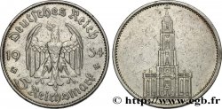 GERMANY 5 Reichsmark église de la garnison de Potsdam 1934 Stuttgart - F