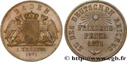 ALLEMAGNE - BADE 1 Kreuzer célébration de la paix (friedensfeier) 1871  SPL