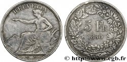 SUISSE - CONFEDERATION 5 Francs 1850 Paris