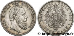 GERMANY - WÜRTTEMBERG 5 Mark Charles 1876 Stuttgart