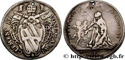 ITALY - PAPAL STATES - CLEMENT XII (Lorenzo Corsini) Teston an VI 1736 Rome