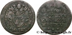 ITALIE - PAPAL STATES - PIUS VII (Luigi Barnaba Chiaramonti) 1/2 Baiocco an II 1802 Rome