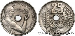 ESPAGNE 25 Centimos monnayage républicain 1934