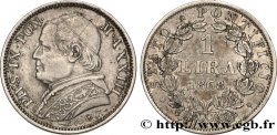 ITALIA - ESTADOS PONTIFICOS - PIE IX (Giovanni Maria Mastai Ferrettii) 1 Lira Pie IX an XXIII 1868 Rome