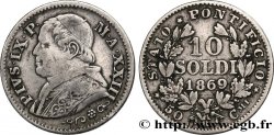 VATICAN ET ÉTATS PONTIFICAUX 10 Soldi Pie IX an XXIII 1869 Rome TB