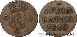 INDES NEERLANDAISES 5 1/16 Gulden (1 Duit) 1808 Enkhuizen