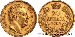 SERBIA 20 Dinara Milan IV Obrenovic 1882 Vienne