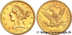 ÉTATS-UNIS D AMÉRIQUE 5 Dollars Liberty 1905 Philadelphie