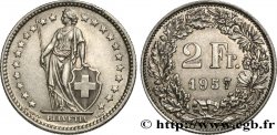 SUISSE 2 Francs Helvetia 1957 Berne