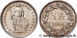 SUISSE 1/2 Franc Helvetia 1964 Berne