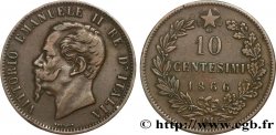 ITALIE 10 Centesimi Victor Emmanuel II 1866 Strasbourg