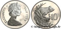 FIJI 10 Dollars proof Grenouille des Fidji 1986