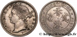 HONG KONG 20 Cents Victoria 1877