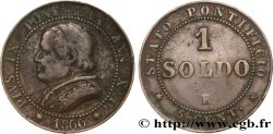 VATIKANSTAAT UND KIRCHENSTAAT 1 Soldo (5 centesimi) Pie IX an XXI type gros buste 1866 Rome