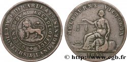 AUSTRALIA Token de 1 Penny publicitaire pour E. De Carle & Co. Auctioners 1855 