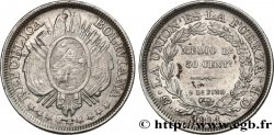 BOLIVIE 50 Centavos (1/2 Boliviano) 1891 Potosi