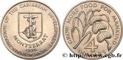 MONTSERRAT 4 Dollars inauguration de la Banque de Développement des Caraïbes 1970