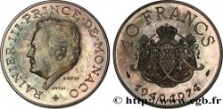 MONACO Essai de 10 Francs argent Rainier III 25e anniversaire de règne 1974 Paris