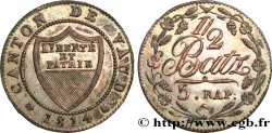 SVIZZERA - CANTON VAUD 1/2 Batzen 1814