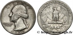 ÉTATS-UNIS D AMÉRIQUE 1/4 Dollar Georges Washington 1950 Philadelphie