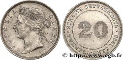 MALAYSIA - STRAITS SETTLEMENTS 20 Cents Victoria 1898