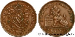 BELGIQUE 2 Centiemen (Centimes) lion monogramme de Léopold II légende flamande 1902 