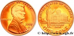 UNITED STATES OF AMERICA 1 Cent Proof Lincoln / Lincoln devant le Capitole de l’état de l’Illinois à Springfield 2009 San Francisco