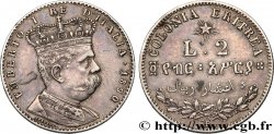 ERITREA 2 Lire Humbert Ier 1890 Rome