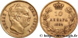 SERBIA 10 Dinara Milan IV Obrenovic 1882 Vienne