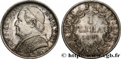 VATICAN AND PAPAL STATES 1 Lire Pie IX an XXIII 1869 Rome